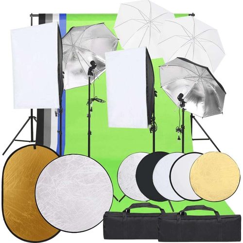 Prolenta Premium - Fotostudio-Set mit Beleuchtung, Hintergrund und Reflektor