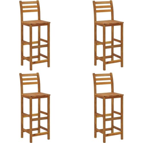 The Living Store Barhocker 4 Stk. Massivholz Akazie