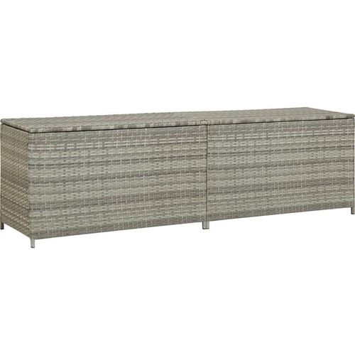 Grau Gartenbox Poly Rattan 200x50x60 cm