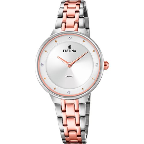 Festina Edelstahl Damen Uhr Armbanduhr silber rose Fashion D2UF20626/1