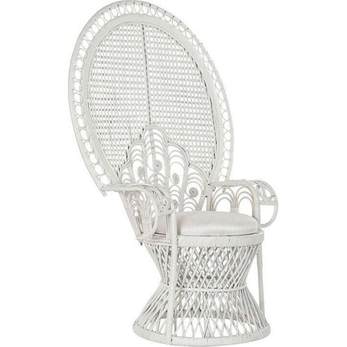 Sessel deGarten dkd home decor whitepolyester metal 30 x 40 cm 96 x 66 x 145 cm 96 x 66 x 140 cm