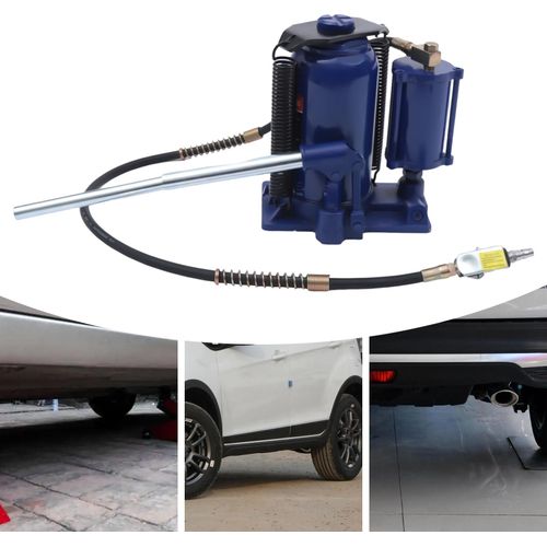 Wagenheber 20T Luft-Hydraulik-Flaschenheber Werkzeug Schwerlast Auto LKW Werkstattkran (Blau)