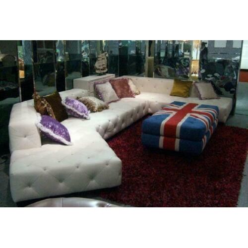 Designer Chesterfield Ecksofa Luxus Couch Polster Ledersofa Wohnlandschaft Sofa