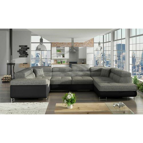 Design Ecksofa Schlafsofa Bettfunktion Couch Leder Polster Textil Sofas Neu 5625