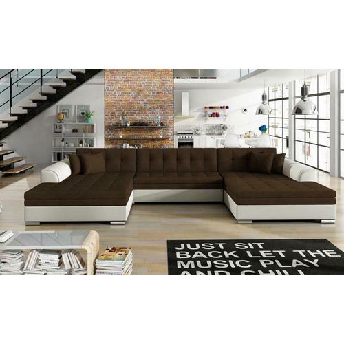 Klassisch Design Ecksofa Vento Bettfunktion Couch Leder Polster Textil Sofas Neu