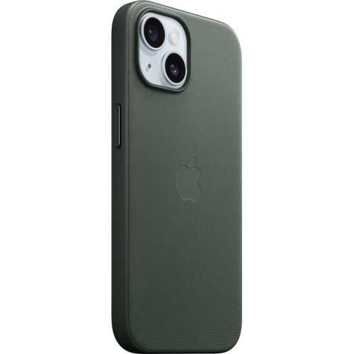 APPLE Smartphone-Hülle "iPhone 15 FineWoven mit MagSafe", grün (immergrün), Apple iPhone 15, Hüllen