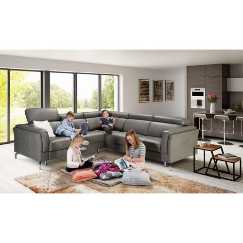 Heim Kino Sofa Couch Polster Couchen Sofas Eck Garnitur Relax Fußstützen Leder