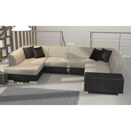 Sofa Couch Modern Schlafsofa Couch Bettfunktion Polster Eckgarnitur Ecksofa Neu