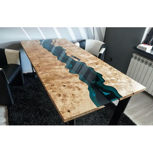 tische epoxid harz esstisch holz massive möbel epoxy tisch giessharz wasserfall