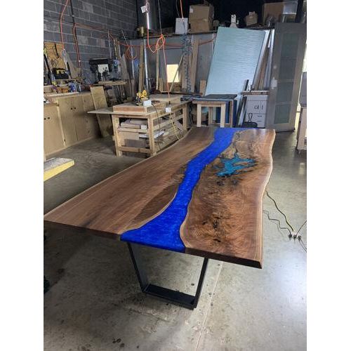 Esstisch Meer Wasser River Echtes Holz Flusstisch 260x100 Tische Epoxidharz Neu