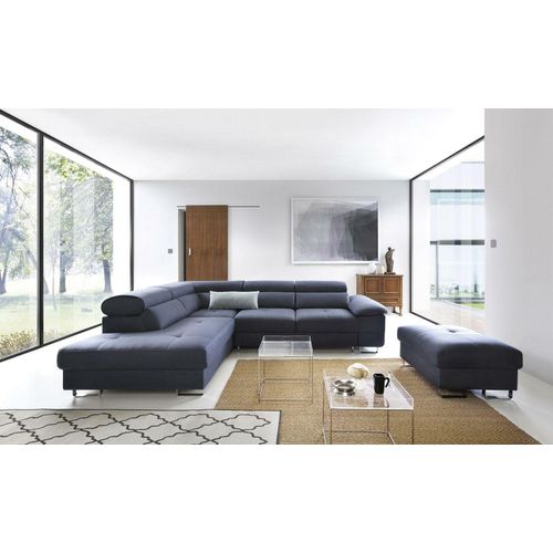 Textil Sofa Ecksofa Sofa Couch Polster Wohnlandschaft Textil Sofas Couchen LForm