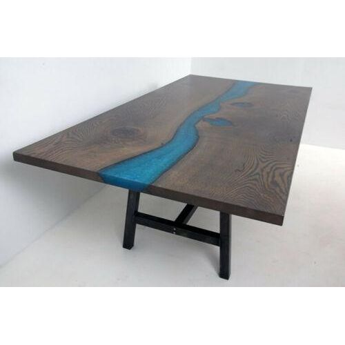 Epoxidharz Esstisch River Table Echtes Holz Massiv Tische 220x100 Flusstisch Neu
