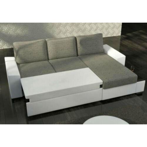 Design Ecksofa Schlafsofa Bettfunktion Sofa Couch Leder Polster Textil Sofas Neu