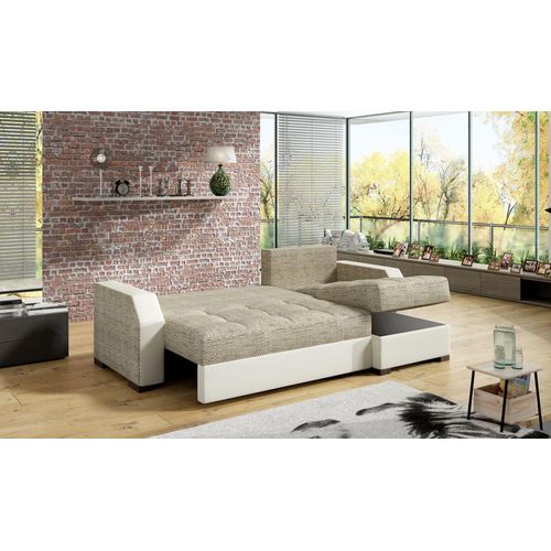Schlafsofa Sofa Polster Wohnzimmer Ecksofa Funktions Couch Textl Sitz Garnitur