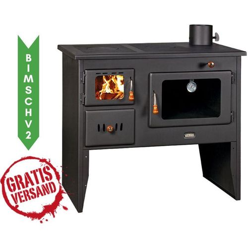 Küchenofen Prity mit Backofen und Kochplatte, Modell 2P41, Leistung 15,2kW, Füße
