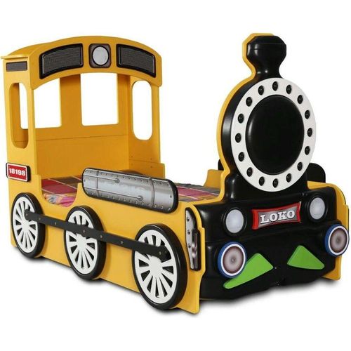 Gelbes Eisenbahn Designer Kinder Bett Luxus Bettgestelle Moderne Möbel