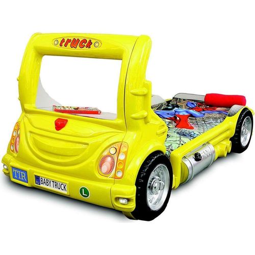 LKW Auto Truck Kinder Kinderbett Jugendbett Bett Betten Kindermöbel Neu Gelb