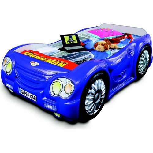 Rennwagen Auto Bett mit Matratze Kinderbett Autobett Kinderzimmer Blau Betten