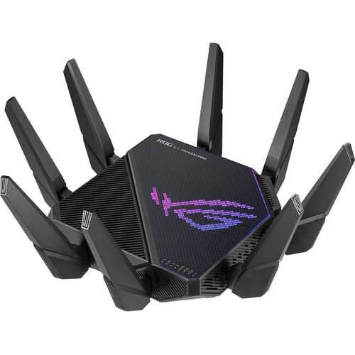 ASUS ROG Rapture GT-AX11000 Pro, Wi-Fi 6 (802.11ax), Tri-Band (2,4 GHz / 5 GHz / 5 GHz), Ethernet/LAN, Schwarz, Tabletop-Router
