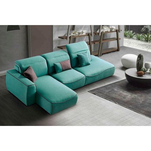 Italienische Design Eck Sofa Sitz Polster Eck Garnitur Couchen EckeTextil Couch