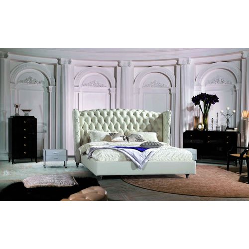 Polsterbett Bett Ehebett Lederbett Designerbett Doppelbett Bettgestell S-9231
