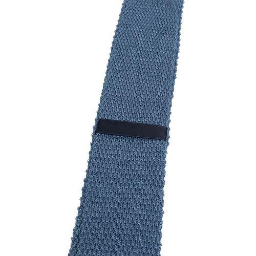 Krawatte ETERNA, Herren, Gr. 142cm, blau (rauchblau), Leinen, klassisch, Krawatten