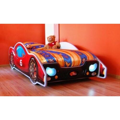 JV Möbel Kinderbett Roter Sportwagen Schlafbett