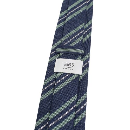 Krawatte ETERNA, Herren, Gr. One Size, blau (navy, grün), Seide, klassisch, Krawatten
