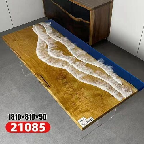 Tische Esstisch Design Tisch Moderne Meer Fluss Möbel 181x81 Epoxid Harz Ozean