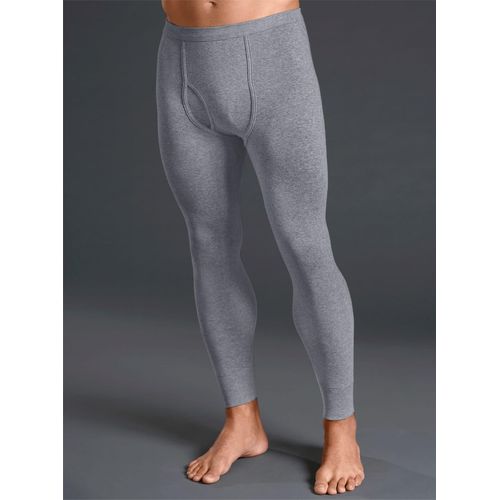 Lange Unterhose KINGS CLUB, Herren, Gr. 6, grau (grau, meliert), 100% Baumwolle, Unterhosen