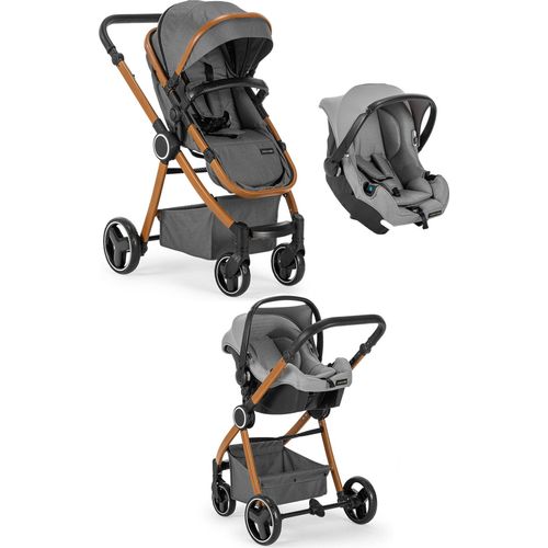 Evila Originals, Carello- WLG1801, Grau, Kombikinderwagen, 100% Aliminium