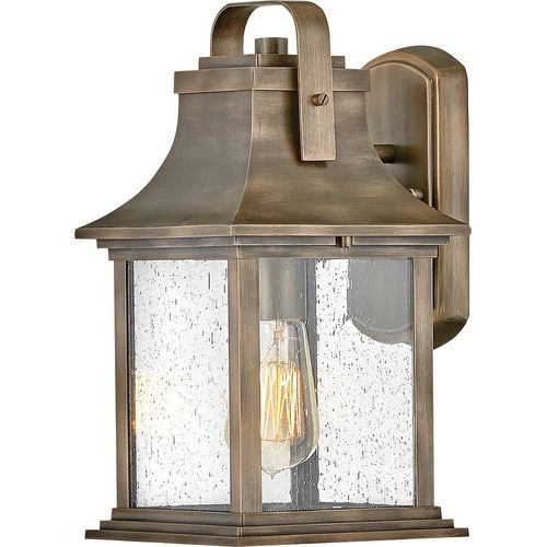 Elstead Grant Außen-Außenwandleuchte E27 35cm Brünierte Bronze Klar IP44