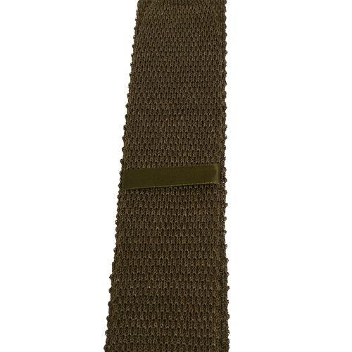 Krawatte ETERNA, Herren, Gr. 142cm, grün (khaki), Leinen, klassisch, Krawatten