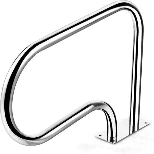 COSTWAY Edelstahl Poolleiter, Schwimmbad Leiter Handlauf Einstiegsleiter, Schwimmbadleiter, Einbauleiter Silber