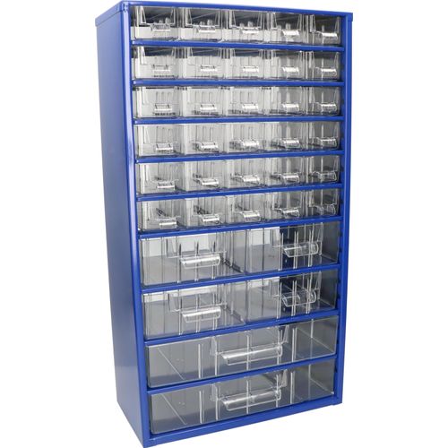 KOTARBAU® Werkstatt-Aufbewahrungsbox mit Schubfächern 555x305x150 Sortierkasten 30K4M2G Kleinteilemagazin Metall
