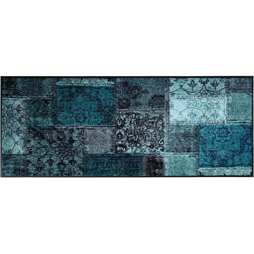 Fußmatte Gr. 9, blau (petrol), B:u00d8115cm H:7mm Ø:115cm, Polyamid, Kunstfaser, Teppiche