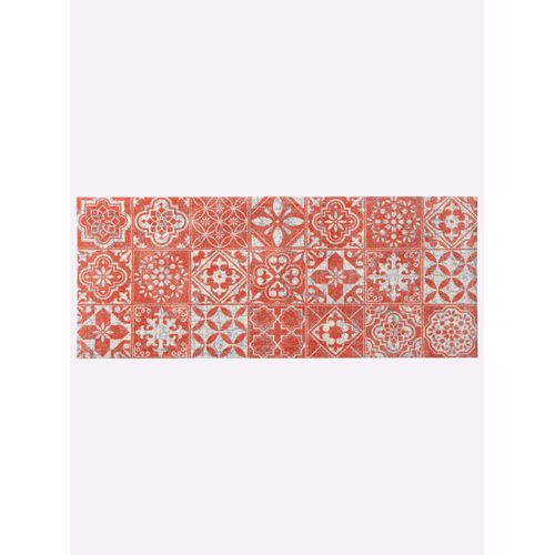 Fußmatte Gr. 5, orange (terra, weiß), B:110cm H:7mm L:175cm, Polyamid, Polyamid, Teppiche