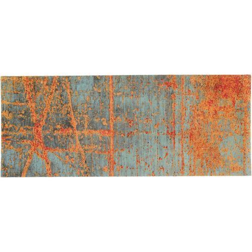 Fußmatte Gr. 3, orange (orange, grau), B:60cm H:7mm L:180cm, Polyamid, Kunstfaser, Teppiche
