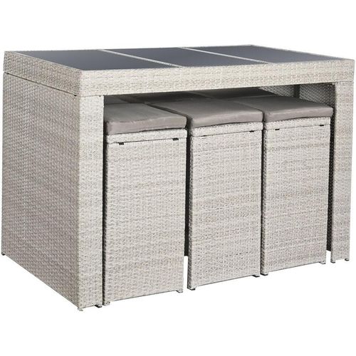 Set oftisch mit 6 Stühlen dkd home decor 143 x 80 x 100 cm