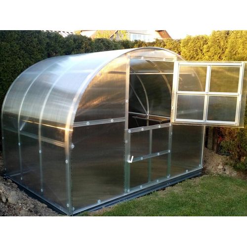 Gewächshaus KLASIKA 6 (3x2m) mit fundamenten und 6mm Polycarbonat;