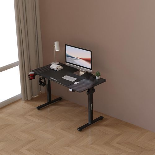 Schreibtisch 'Stryn' elektrisch verstellbar 120x60cm schwarz
