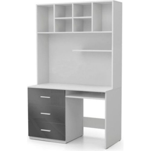 Schreibtisch Hochglanz Grau Tisch Büro Kinderzimmer Jugendzimmer Tische Neu