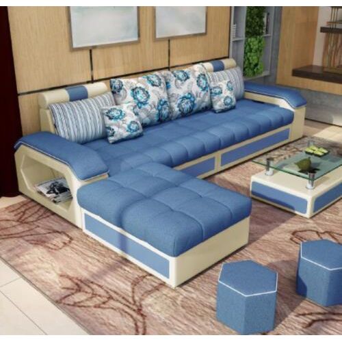 Stoff Ecksofa L-form Eck Polstersofa Sitz Design Couch Sofas Wohnlandschaft Sofa