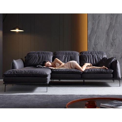 Ledersofa Ecksofa Sofa Couch Polster Eck Garnitur Designer Wohnlandschaft Möbel