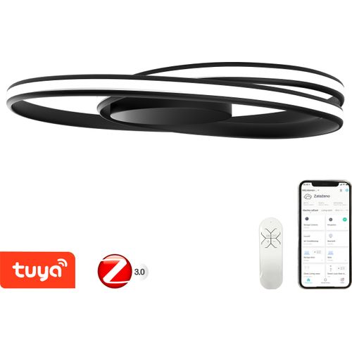 Immax NEO ROUND Smart Deckenleuchte D70cm 35W schwarz Zigbee 3.0
