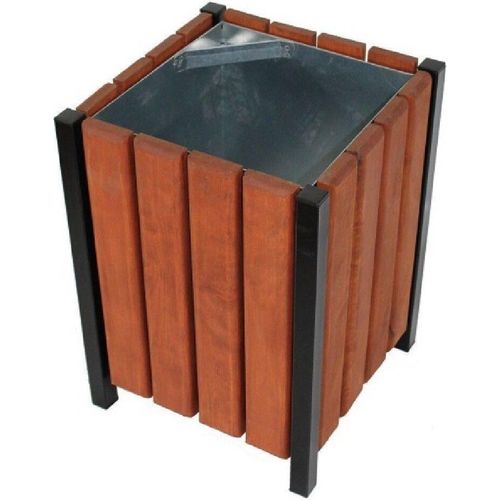 Abfallbehälter Müllbehälter Mülleimer Abfalltonne Outdoor Draußen Ahorn 45L 9571