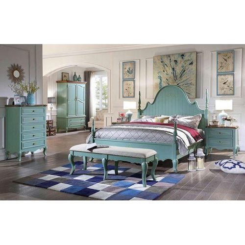 Doppel Bett Echtes Holz 200 x 180 x 135 cm JVmoebel