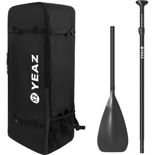 YEAZ KIT CARBON - Rucksack & Carbon-Paddel SCHWARZ