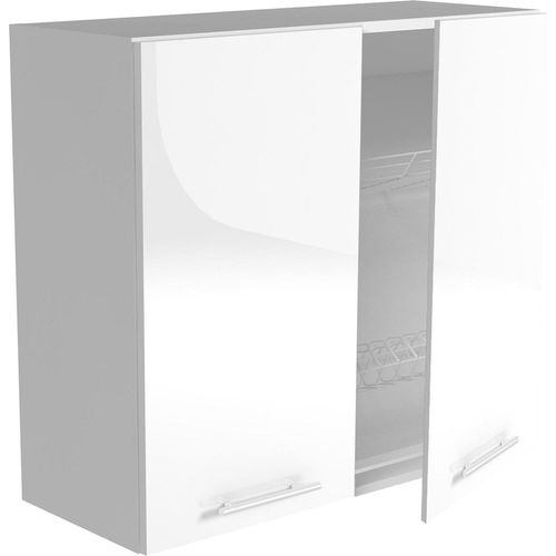 Halmar Oberer, höher Küchenschrank Vento GC-80/72 - Weiss weiss Hochglanz