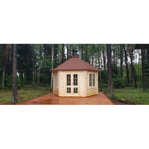 JVmoebel Grillkota Hütte Haus Finnische Grillhaus 9,2 m²